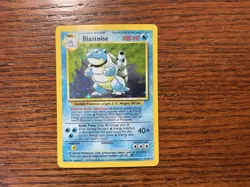Pokemon TCG Blastoise Base Set Holo Unlimited Rare Card 2/102 NM Condition - Image 1