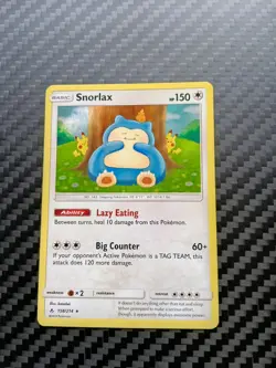 Pokemon Snorlax 158/214 – Sm-Unbroken Bonds Holo Rare – 150 HP - Image 1