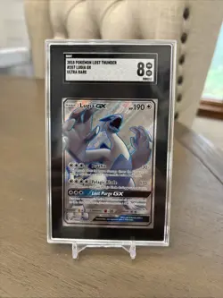 2018 Pokemon Sun & Moon Lost Thunder Lugia Gx #207 SGC 8 - Image 1