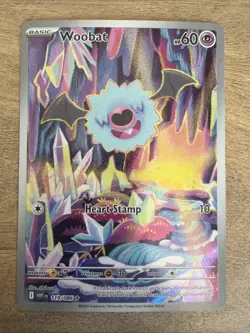 Pokemon Woobat 119/086 Sv: White Flare Illustration Rare Holo TCG - Image 1