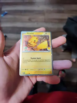 Pokemon Day 30th Anniversary Pikachu Promo #051 Cosmos Holo With Huge Tail Swirl - Image 1