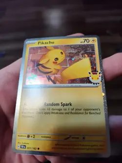 Pokemon Day 30th Anniversary Pikachu Promo #051 Cosmos Holo With Huge Tail Swirl - Image 5