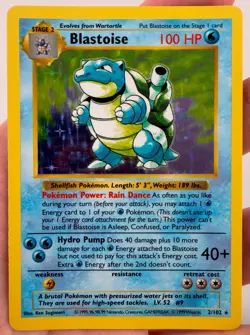 1999 Blastoise #2 Pokemon Base Set Shadowless Holo Rare Vintage WotC Original NM - Image 1