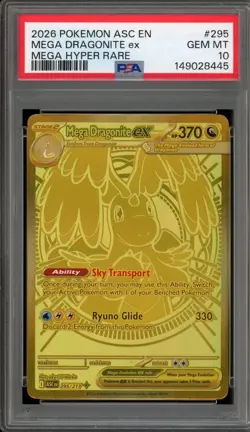 PSA 10 Mega Dragonite Ex 295/217 ASC EN Mega Hyper Rare GEM MT LOW POP Pokemon - Image 1