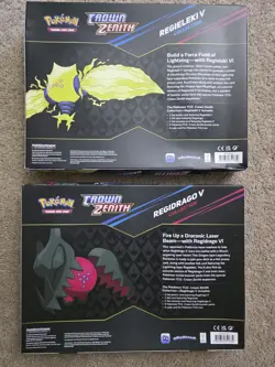 Pokemon TCG Crown Zenith Bundle Regidrago V & Regieleki V Collection Box SEALED - Image 2