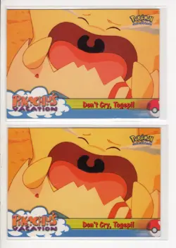 1999 POKEMON DON'T CRY TOGEPI BLACK & BLUE LABEL PIKACHU'S VACATION #43 LOT EX - Image 1