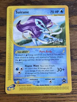 Pokemon Wotc Black Star Promo # 53 Suicune,,Not Played,, - Image 1