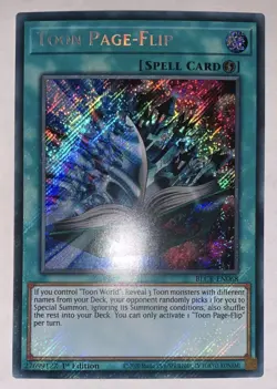 Yugioh *Euro Print* Toon Page Flip BLCR-EN068 Secret Rare 1st Ed NM w/Tracking - Image 2