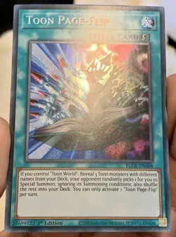 Yugioh *Euro Print* Toon Page Flip BLCR-EN068 Secret Rare 1st Ed NM w/Tracking - Image 4