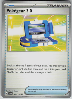 Pokegear 3.0 186/198 Scarlet & Violet Base Pokemon TCG Common - Image 1