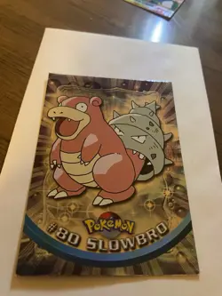 Pokemon Topps #80 Slowbro Holo Foil Blue Logo - Image 1