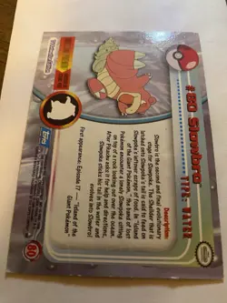 Pokemon Topps #80 Slowbro Holo Foil Blue Logo - Image 2