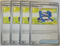 4x Pokegear 3.0 186/198 Scarlet & Violet Base Pokemon TCG Common Playset - Image 1