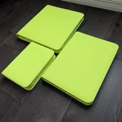 Set Of 3 Unused Vault X Neon Yellow Exo-Tec Zip Limited Edition Binders - Image 3