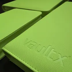 Set Of 3 Unused Vault X Neon Yellow Exo-Tec Zip Limited Edition Binders - Image 4