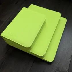 Set Of 3 Unused Vault X Neon Yellow Exo-Tec Zip Limited Edition Binders - Image 5