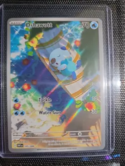 1x Oshawott - 105/086 - Illustration Rare WHT White Flare Pokemon Near Mint - Image 1