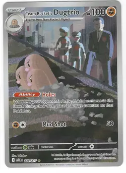 Pokemon TCG: Rocket's Dugtrio (Illus. Rare) - 239/217 - ME: Ascended Heroes - NM - Image 1