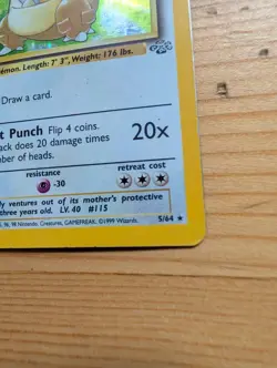 Kangaskhan (5) Holo Rare Holo Jungle 05/64 HP Pokemon TCG - Image 4