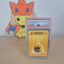 Pokemon Lightning Energy PSA 10 1st Edition Gym Heroes 130/132 POP31 - Image 1