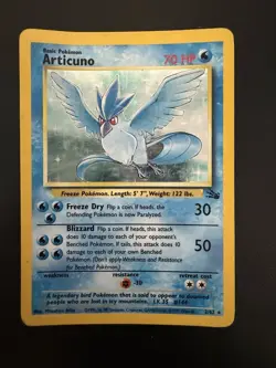 Articuno 02/62 - Fossil Pokemon TCG Unlimited Holo MP - Image 5