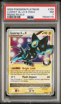 Pokemon Luxray GL Lv.X Rising Rivals Holo Ultra Rare 109/111 PSA 7 - Image 1