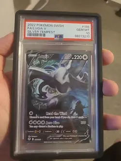 Pokemon Lugia V Silver Tempest Swsh 186/195 Psa 10 Alternate Art Full Art 2022 - Image 1