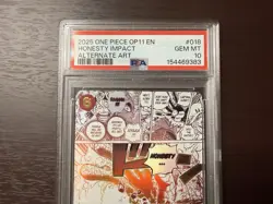 One Piece OP11 Honesty Impact 018 Event Alt Art A Fist of Devine Speed PSA 10 - Image 3