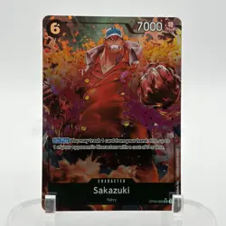 One Piece Sakazuki OP02-099 Alt Art SR Foil - Premium Booster NM ENGLISH - Image 1
