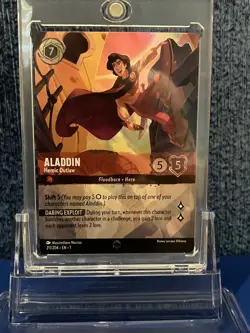 Disney Lorcana Enchanted Foil Aladdin Heroic Outlaw #211/204 - Image 2