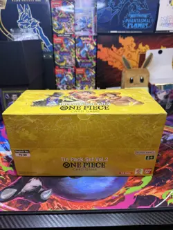 One Piece Card Game - Tin Pack Set Vol.2 (TS-02,OP13) x12 Sealed* In Hand - Image 1
