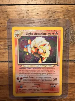 Light Arcanine Holo Card 12/105 Neo Destiny - Image 1