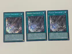Yugioh - Primite Drillbeam x 3 - 1st Edition Secret Rare NM - Free Holo Card A - Image 1