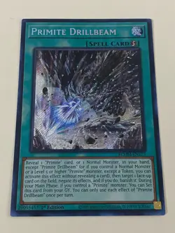 Yugioh - Primite Drillbeam x 3 - 1st Edition Secret Rare NM - Free Holo Card A - Image 3