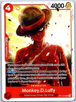 Monkey.D.Luffy Legacy of the Master OP12-015 NM OP Card - Image 1