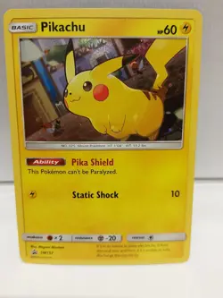 Pokemon Pikachu SM157 Holo Black Star Promo Card - Image 1