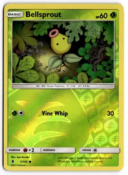Pokemon TCG Bellsprout 1/145 SM - Guardians Rising Common Reverse Holo - Image 1