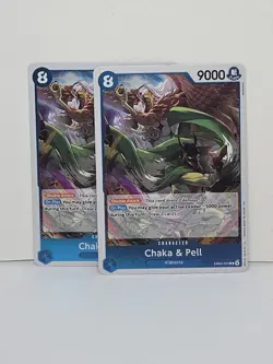 2x Cards One Piece The Azure Sea’s Seven OP14-EB04 Chaka & Pell EB04-023 - Image 1