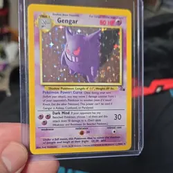 Pokemon Gengar 5/62 Fossil Holo Rare Unlimited 80 HP Stage 2 Card - Image 1