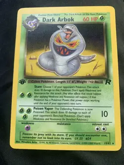Dark Arbok - 19/82 - Pokemon Team Rocket 1st Edition Rare Card WOTC LP - Image 1
