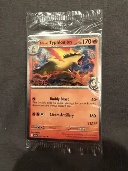 Pokemon STAFF Prerelease Promo Pack Sealed 4 Card Destined Rivals Rare Exclusive - Image 1