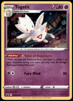 Togetic SWSH276 SWSH: Sword & Shield Promo Cards Promo Holofoil LP Pokemon TCG - Image 1
