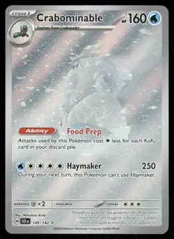 Pokemon Cards Crabominable 149/142 Stellar Crown Illustration Rare NM - Image 1