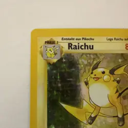 Raichu 014/102 Base Set 1st Edition Holo GERMAN LANGUAGE CARD! LP - Image 2