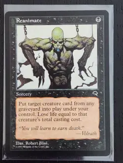 Reanimate #151 [Tempest] Uncommon Black Sorcery MTG Regular NM - Actual Picture - Image 1