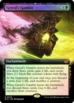 Greed's Gambit (#073) (Extended Art Foil) BIG - Mythic - MTG Magic Pack fresh - Image 1