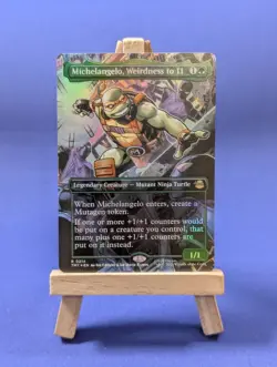 MTG TMNT tmt - Michelangelo, Weirdness to 11 - rare - 214/320 - Foil - Image 1