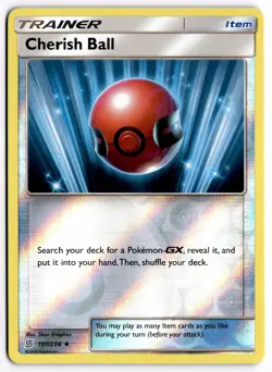 Pokemon TCG Cherish Ball 191/236 SM - Unified Minds Uncommon Reverse Holo - Image 1