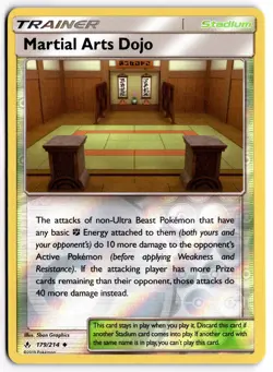 Pokemon TCG Martial Arts Dojo 179/214 SM - Unbroken Bonds Uncommon Reverse Holo - Image 1