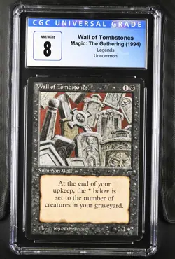 WALL OF TOMBSTONES Legends U CGC 8 MTG [Nostalgium] - Image 1